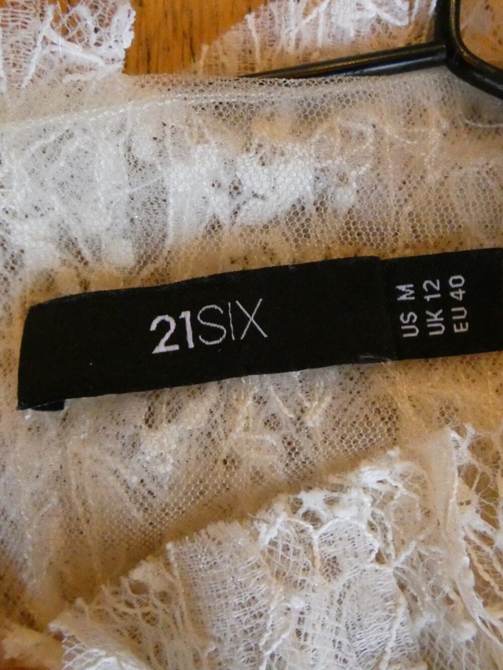 Designer Cream Lace Mini Dress - Picture 4 of 6